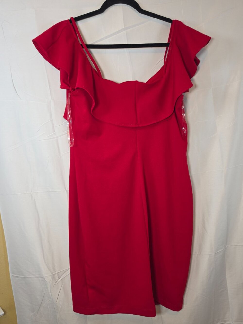 Emerald Sundae Red Ruffle Mini Dress Size XL - Picture 5 of 15